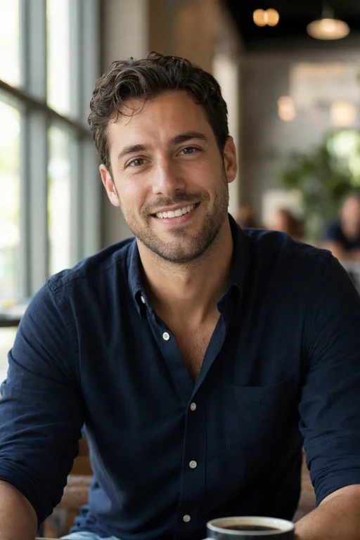 AI-generated dating profile photo