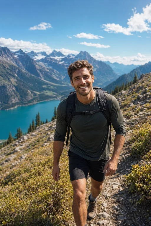 AI dating photo - hiking